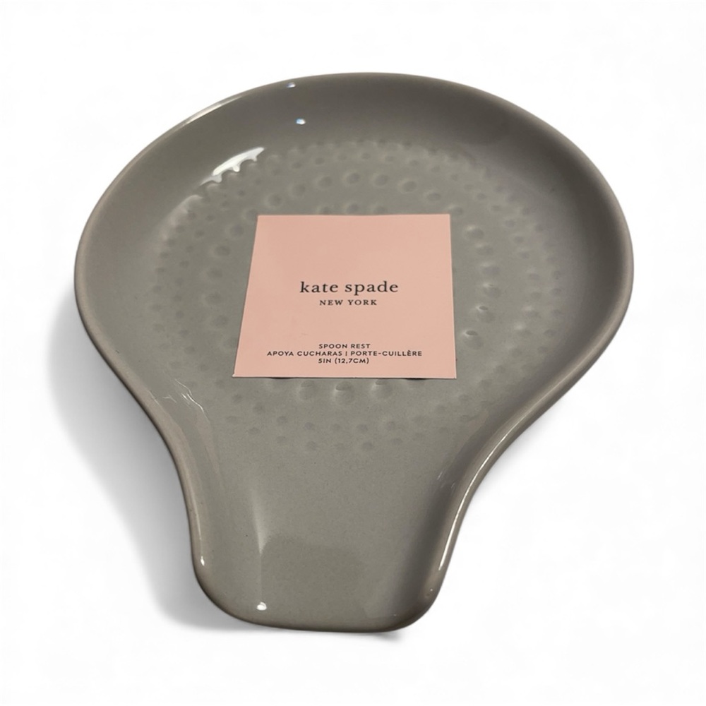 Kate Spade New York Willow Drive Grey Kitchen Spoon Rest - NWT ***